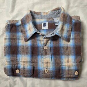 Gap Button Up Long Sleeve Shirt Plaid Casual / Work Large